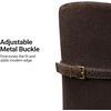 image:imageDREAM PAIRS KneeHigh Buckle Strap Riding BootsDark Brown