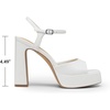 image:imageDREAM PAIRS Platform High Heels for WomenWhite