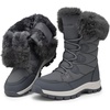 image:imageDREAM PAIRS Waterproof Winter Snow Boots WomenDark Grey