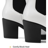 image:imageDREAM PAIRS Womens Chelsea Ankle Boots Fall Booties ShoesWhiteBlack