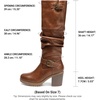 image:imageDREAM PAIRS Womens Chunky Heel Knee High Tall BootsTan