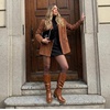 image:imageDREAM PAIRS Womens Chunky Heel Knee High Tall BootsTan