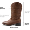 image:imageDREAM PAIRS Womens Cowboy Cowgirl Western BootsAll Brown