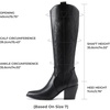 image:imageDREAM PAIRS Womens Cowboy Knee High Chunky Heel BootsBlackPu