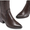 image:imageDREAM PAIRS Womens Cowboy Knee High Chunky Heel BootsBrownPu
