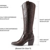 image:imageDREAM PAIRS Womens Cowboy Knee High Chunky Heel BootsBrownPu