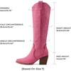 image:imageDREAM PAIRS Womens Cowboy Knee High Chunky Heel BootsHot Pink
