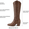 image:imageDREAM PAIRS Womens Cowboy Knee High Chunky Heel BootsLight Brown