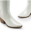 image:imageDREAM PAIRS Womens Cowboy Knee High Chunky Heel BootsSilverrhinestone