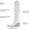 image:imageDREAM PAIRS Womens Cowboy Knee High Chunky Heel BootsWhite