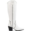 image:imageDREAM PAIRS Womens Cowboy Knee High Chunky Heel BootsWhitePu