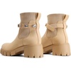 image:imageDREAM PAIRS Womens Elastic Chelsea Ankle Boots Fashion Low Chunky Heel Platform Lug Sole Short Booties ShoesNude