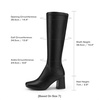 image:imageDREAM PAIRS Womens Gogo Boots Chunky Knee High BootsBlackPu