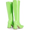 image:imageDREAM PAIRS Womens Gogo Boots Chunky Knee High BootsGreenpat