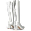 image:imageDREAM PAIRS Womens Gogo Boots Chunky Knee High BootsMetallic Silver