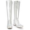 image:imageDREAM PAIRS Womens Gogo Boots Chunky Knee High BootsMetallic Silver