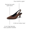 image:imageDREAM PAIRS Womens Kitten Slingback Heels PumpsBrownsuede