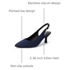 image:imageDREAM PAIRS Womens Kitten Slingback Heels PumpsNavysuede1