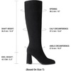image:imageDREAM PAIRS Womens Knee High Square Toe Heel BootsAll Black