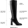 image:imageDREAM PAIRS Womens Knee High Square Toe Heel BootsBlackcroco
