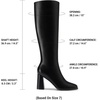 image:imageDREAM PAIRS Womens Knee High Square Toe Heel BootsBlackpu