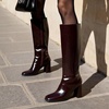 image:imageDREAM PAIRS Womens Knee High Square Toe Heel BootsBurgundy