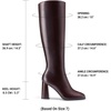 image:imageDREAM PAIRS Womens Knee High Square Toe Heel BootsBurgundy