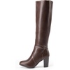 image:imageDREAM PAIRS Womens Knee High Winter Fall Tall Riding BootsBrownpu