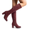 image:imageDREAM PAIRS Womens Knee High Winter Fall Tall Riding BootsBurgundy