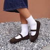 image:imageDREAM PAIRS Womens Mary Jane Dress Sambas Foldable FlatsBrown