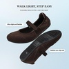 image:imageDREAM PAIRS Womens Mary Jane Dress Sambas Foldable FlatsBrown