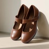 image:imageDREAM PAIRS Womens Mary Jane Flats Ankle Strap ShoesBrown