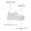 image:imageDREAM PAIRS Womens Platform Casual SneakersWhite