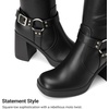 image:imageDREAM PAIRS Womens Platform Chunky Knee High BootsBlack