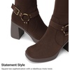 image:imageDREAM PAIRS Womens Platform Chunky Knee High BootsBrownsuede