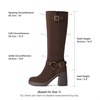 image:imageDREAM PAIRS Womens Platform Chunky Knee High BootsBrownsuede