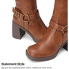 image:imageDREAM PAIRS Womens Platform Chunky Knee High BootsLight Brown