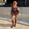 image:imageDREAM PAIRS Womens Platform Chunky Knee High BootsLight Brown