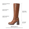image:imageDREAM PAIRS Womens Platform Chunky Knee High BootsLight Brown