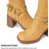 image:imageDREAM PAIRS Womens Platform Chunky Knee High BootsYellow