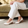 image:imageDREAM PAIRS Womens Pumps Low Chunky Arch Support HeelsWhite