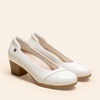 image:imageDREAM PAIRS Womens Pumps Low Chunky Arch Support HeelsWhite