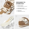 image:imageDREAM PAIRS Womens Retro Tennis Fashion SneakersBrownWhite