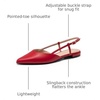 image:imageDREAM PAIRS Womens Slingback Dress Ballet FlatsRed