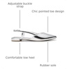 image:imageDREAM PAIRS Womens Slingback Dress Ballet FlatsSilverpat
