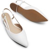 image:imageDREAM PAIRS Womens Slingback Dress Ballet FlatsWhitepu