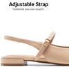 image:imageDREAM PAIRS Womens Slingback Dressy Mary Jane Ballet FlatsNude