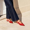 image:imageDREAM PAIRS Womens Slingback Dressy Mary Jane Ballet FlatsRed