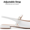 image:imageDREAM PAIRS Womens Slingback Dressy Mary Jane Ballet FlatsWhite