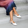 image:imageDREAM PAIRS Womens Slingback Dressy Mary Jane Ballet FlatsWhite
